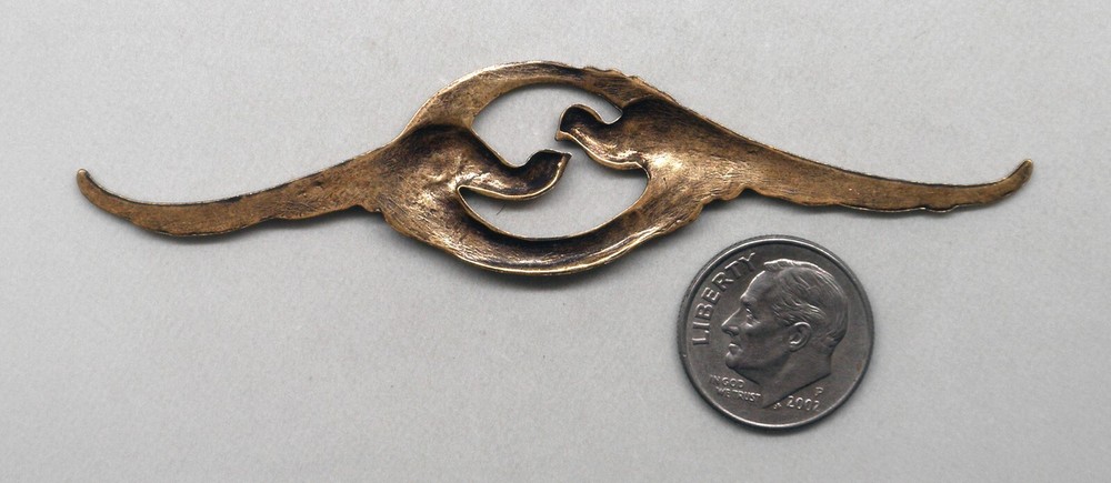 #6189 ANTIQUED GOLD PHEASANT COMPONENT - 1 PC