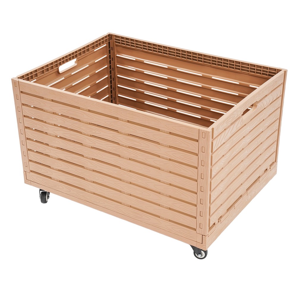 2-Pack 200Liters PP Collapsible Storage Crate Foldable Storage Bins Load 200kg