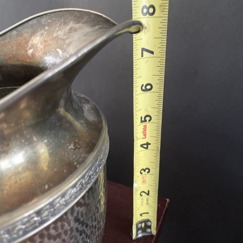 Vintage EPNS 2 Qt. Hammered Water Pitcher