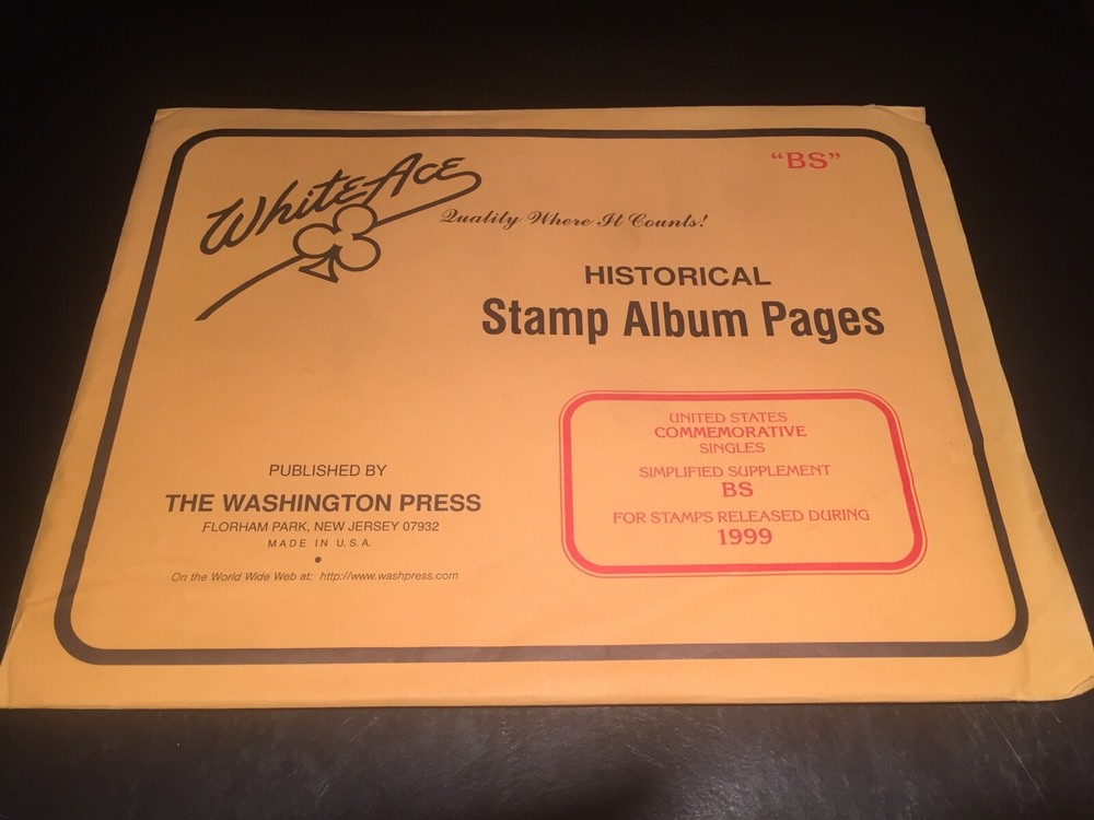 White Ace Stamp Album Pages - U.S. Commemorative Singles Supplement BS- 1999