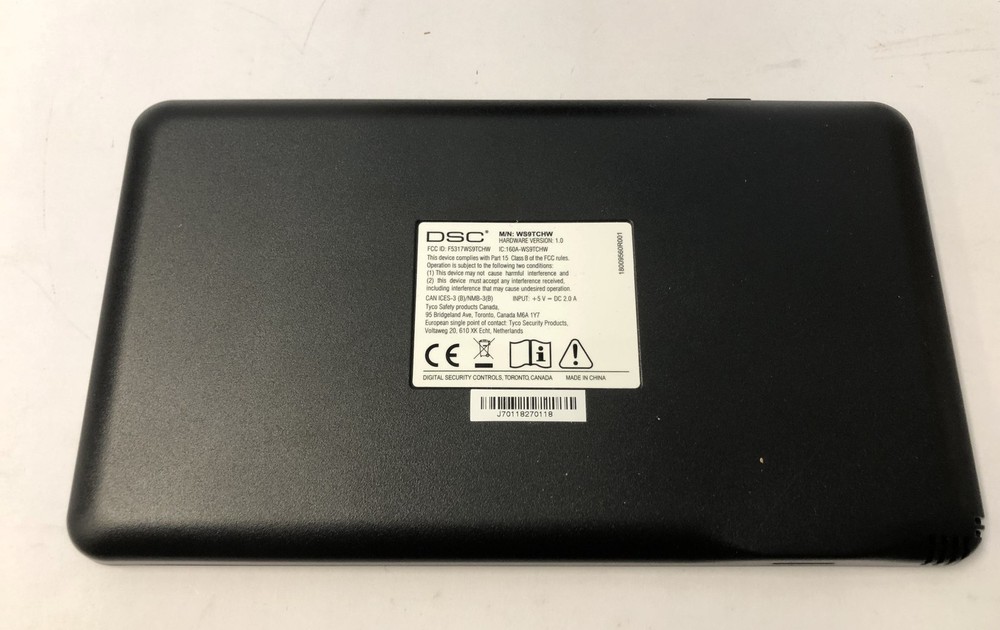 DSC WS9TCHW NA Wireless Touchscreen Security Keypad – Excellent Condition