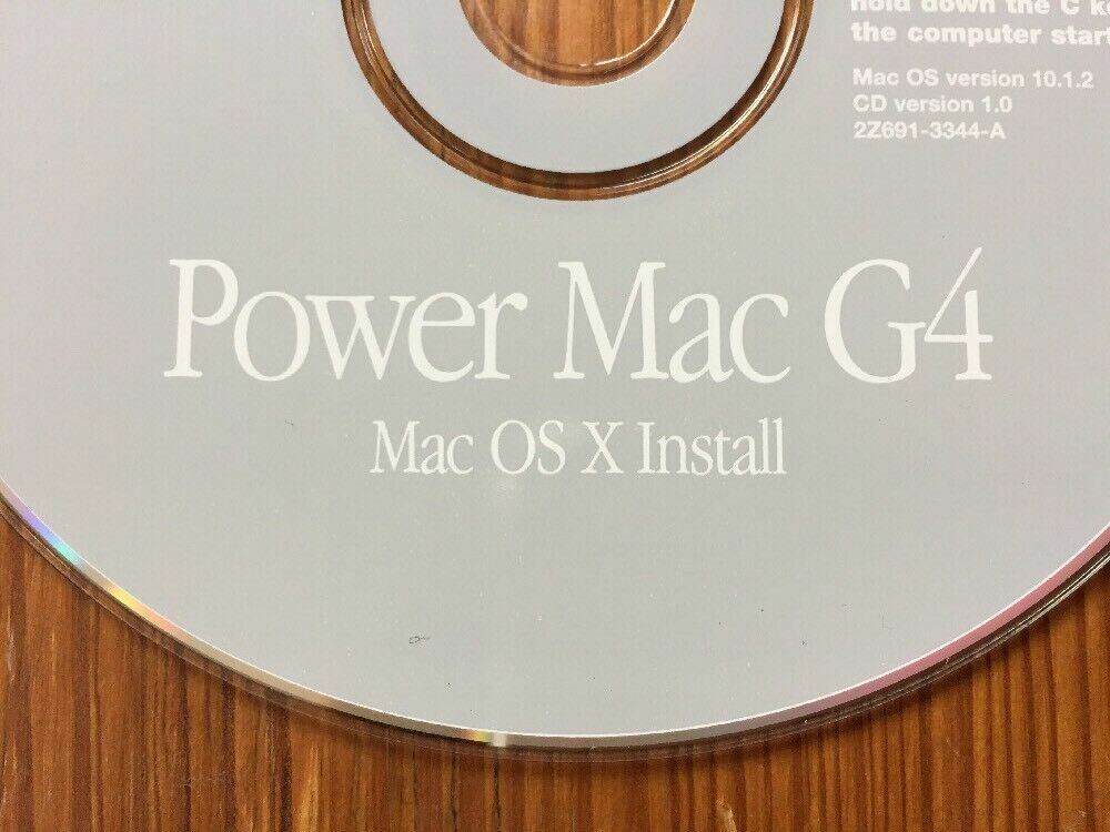 2002 Macintosh Power Mac G4 Mac OS X Disc 10.1.2 System Software Install CD