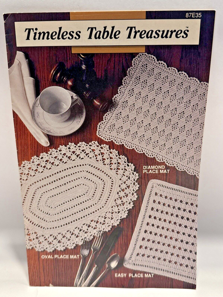 Timeless Table Treasures Crochet Patterns Place Mat Tablecloth 87E35