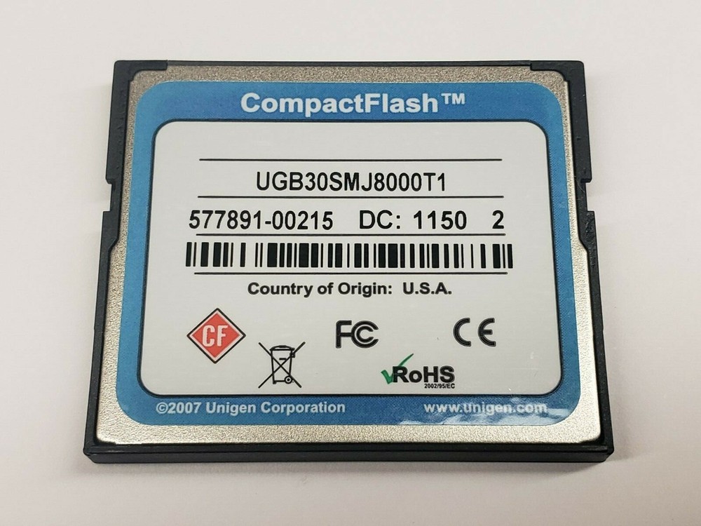 NEW, UNIGEN, UGB30SMJ8000T1, 8GB Compact Flash