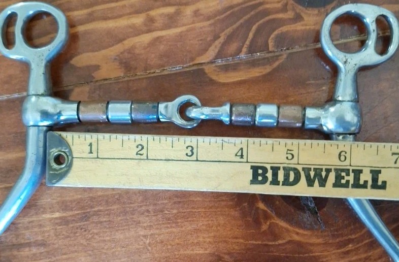 5-1/2” Tom Thumb Western Snaffle Bit With Copper Rollers