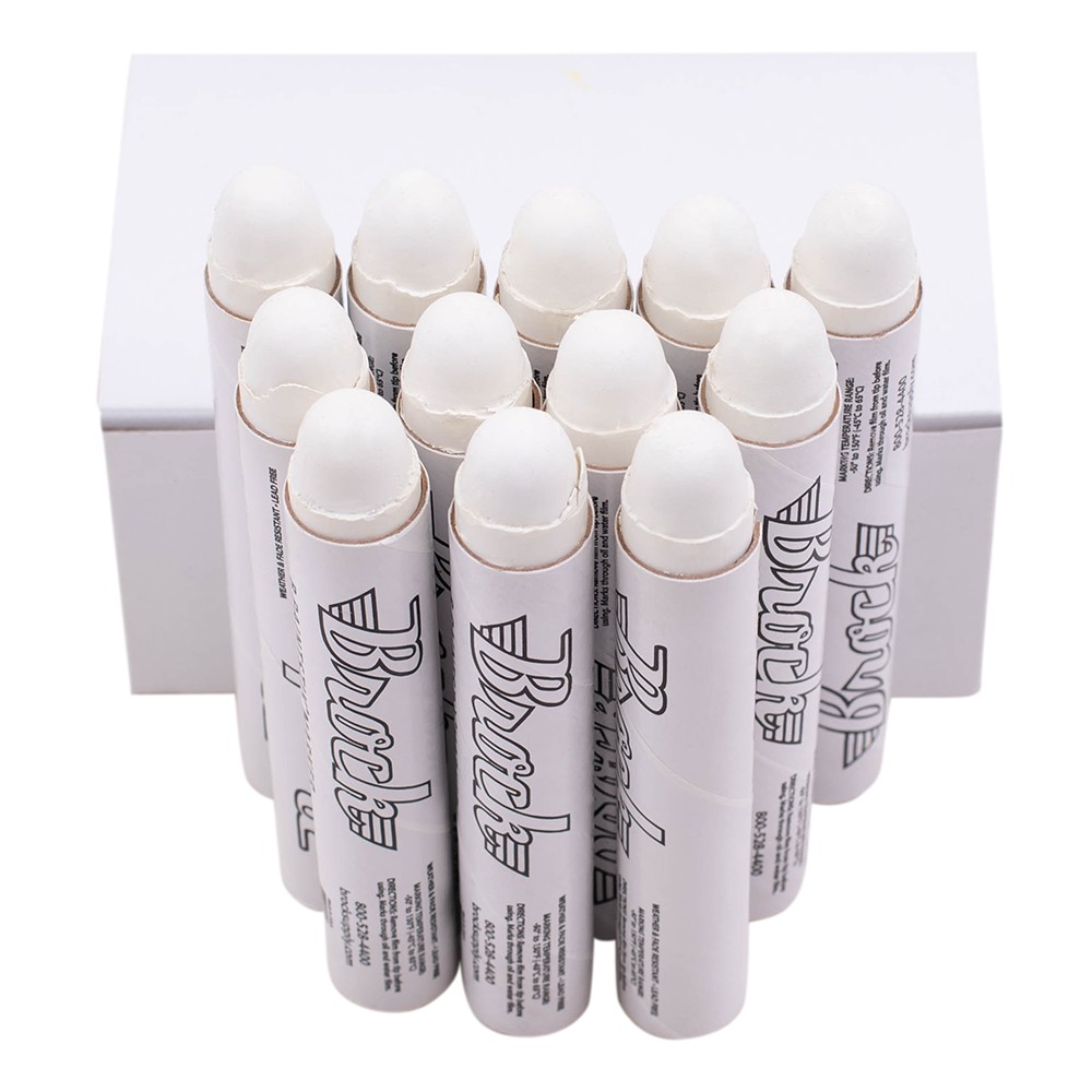 Brock White B Paintstik Marker Crayon 1 Dozen Per Box