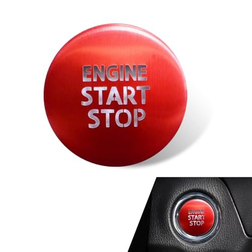 Engine Start Stop Push Button Cover Trim, Aluminum Alloy Push to Start Button