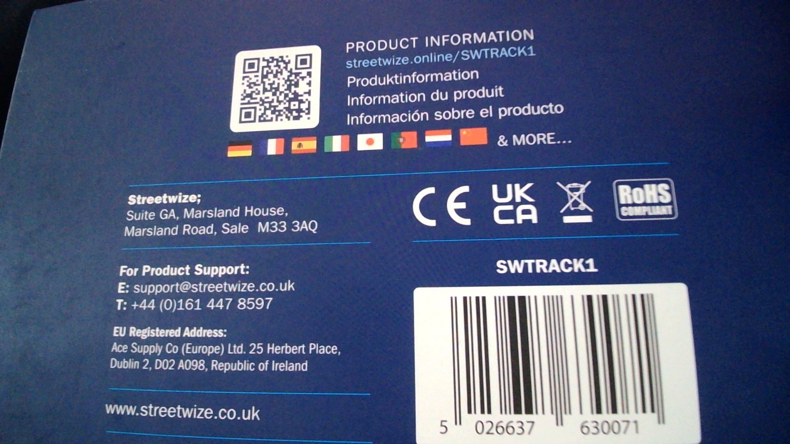 Streetwize GPS Tracker.Assists with tracking the location of vehicle, child, pet