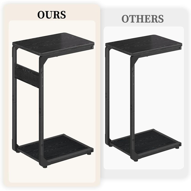 Stable Side Table Small Spaces Easy Assembly Multi-Use Couch Laptop Tray