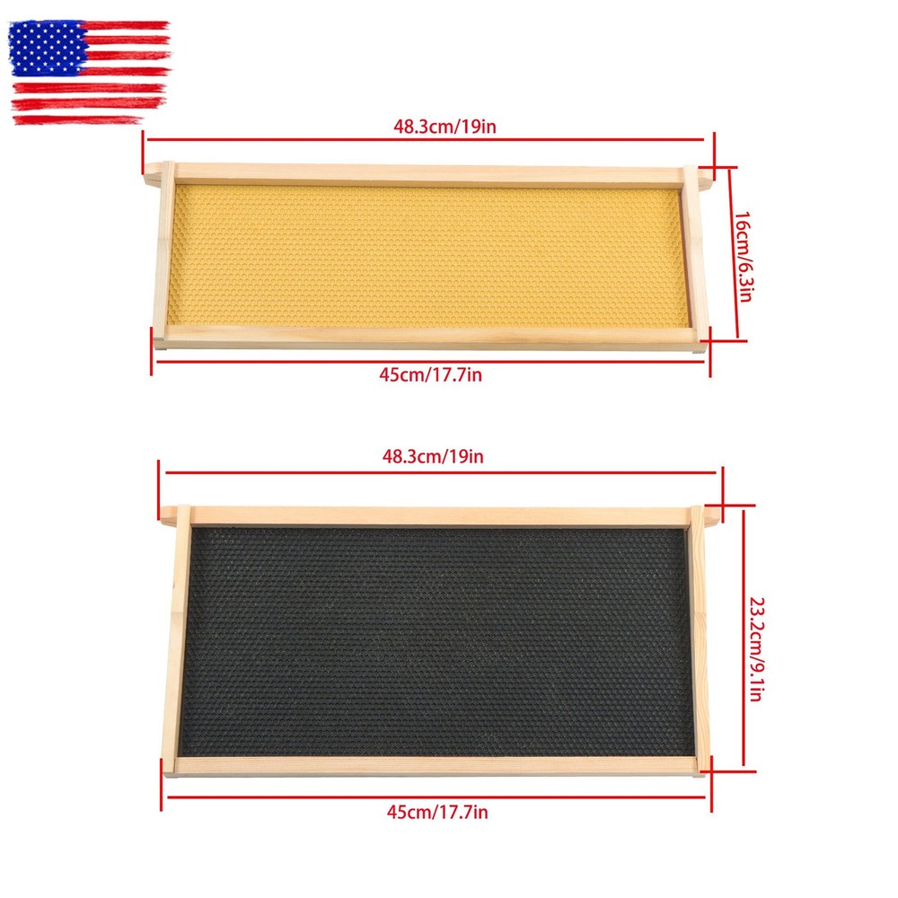 Bee Hive Beeswax Coated Includes Beehive Frames and Foundations 4 Layer 10-Frame