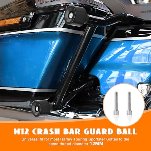 Motorcycle Frame Sliders Anti Crash Protector No Cut Falling Protection Black