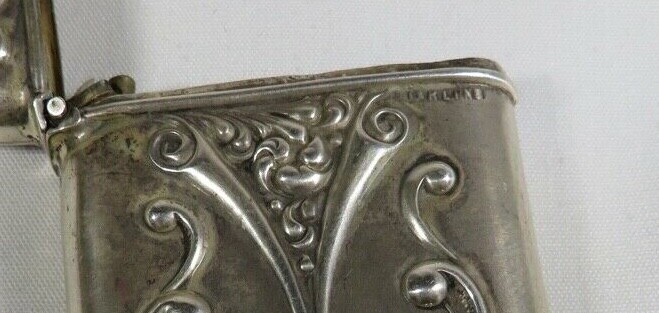 Antique Sterling Silver Victorian Match Case/Vesta Case