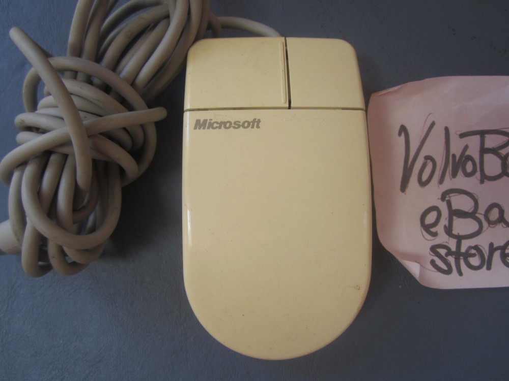 VNTG MICROSOFT 31660 PS/2 COMPATIBLE 2-BUTTON Wired Mouse - Tested & WORKS