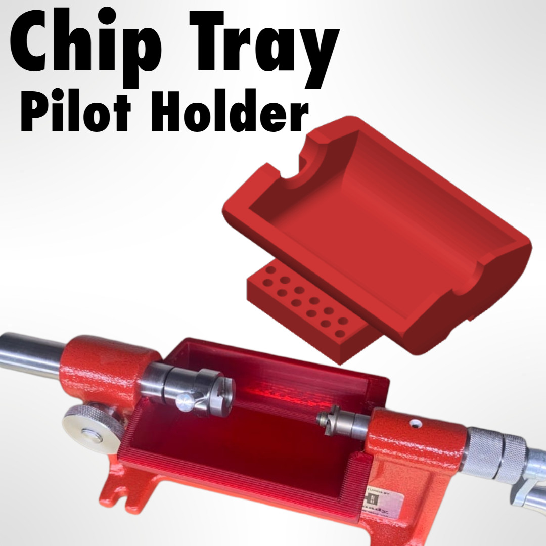 3D Printed Hornady Cam Lock Trimmer Shavings Catcher Basket & Pilot Holder *RED*