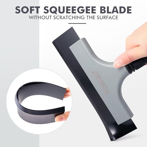 All-Purpose Car Window Squeegee, 2 Pack 8 inch Double Edge Squeegee Blades