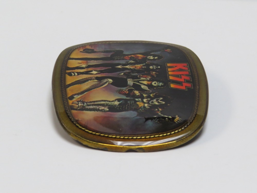 KISS DESTROYER PACIFICA BELT BUCKLE - 1977 VINTAGE AUCOIN - ACE PETER GENE PAUL