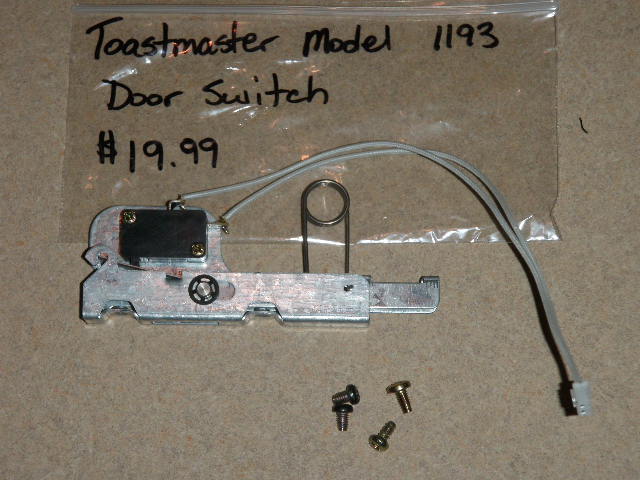 Toastmaster Breadmakers Hearth Breadmaker & Cook's Oven Door Switch Model 1193