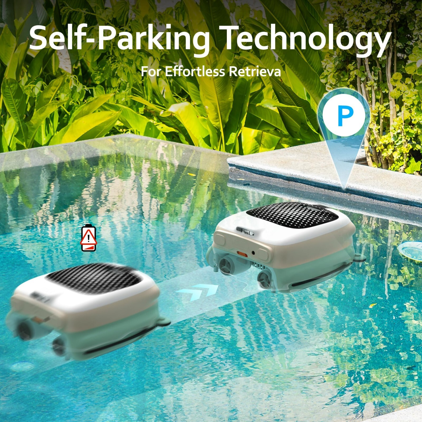 POOLPURE Pool Skimmer Robot, Remote Control Pool Surface Skimmer, Automatic