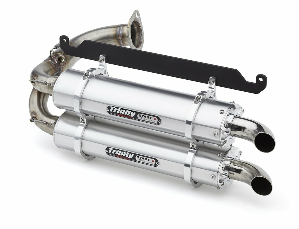 2019-2024 Honda Talon Trinity Racing Stage 5 Slip on Exhaust Brushed TR-4169S