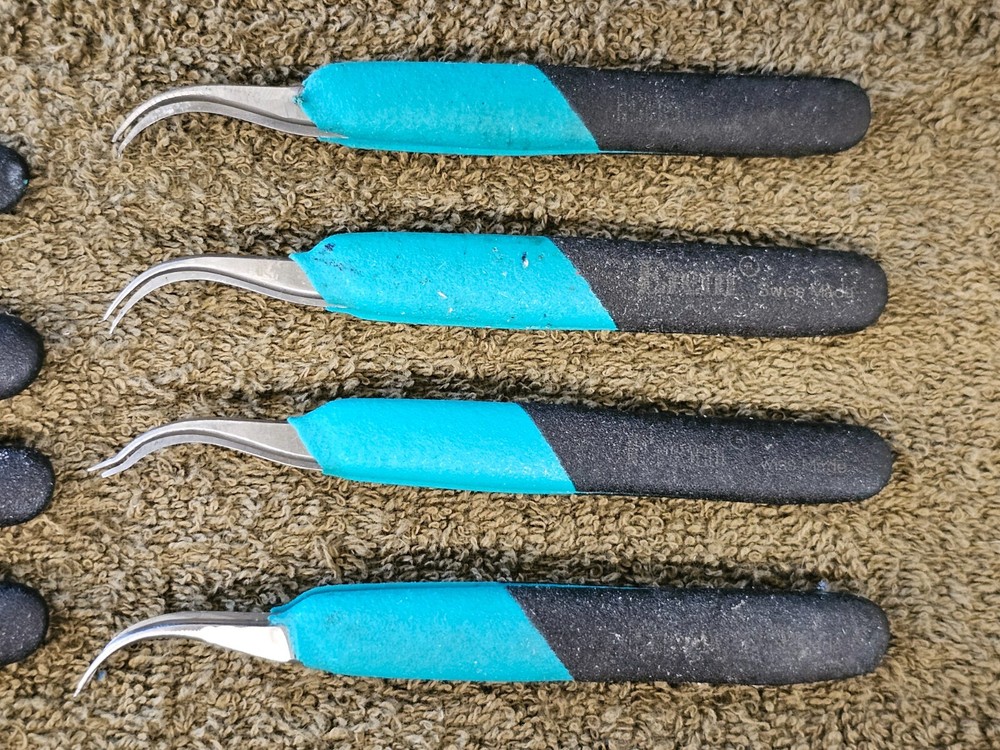 9 Erem E7SA E5SA ESD Safe Ergo Tweezer Straight Curve Lot Precision Ergonomics