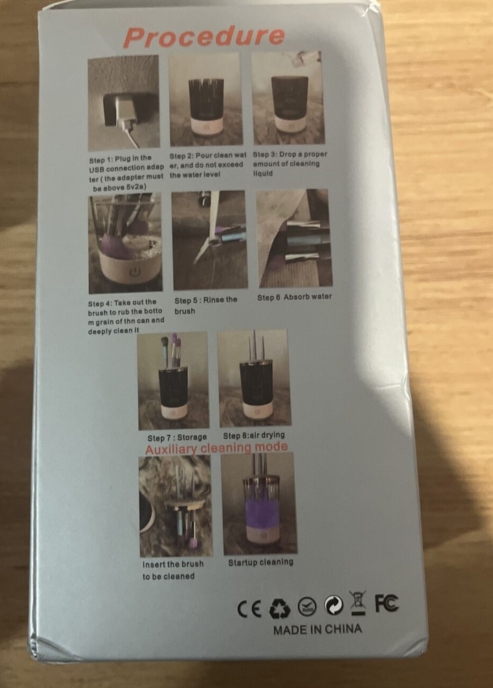 Makeup Brush Cleaner USB Powered Automatic Spinning Fits All Size Makeup Brushes