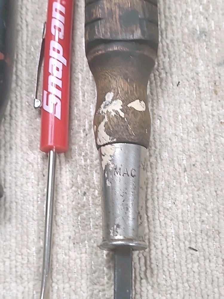 SNAP ON SSD6 FLAT & Pocket SCREWDRIVER, Mac Tools Wood Handle Tool Set