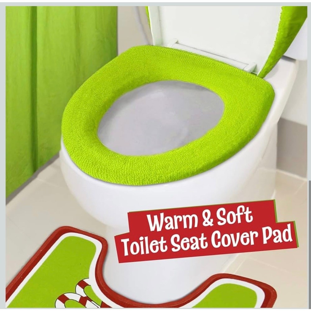 Grinch Christmas Bathroom Decor Set - 4-Piece