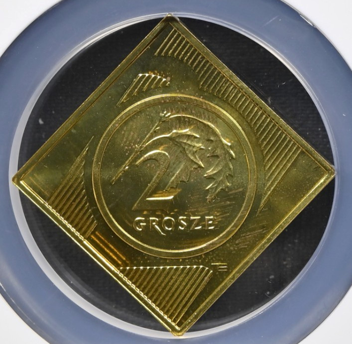 Poland 2 Grosze 2005   NGC MS 66  UNC  Klippe