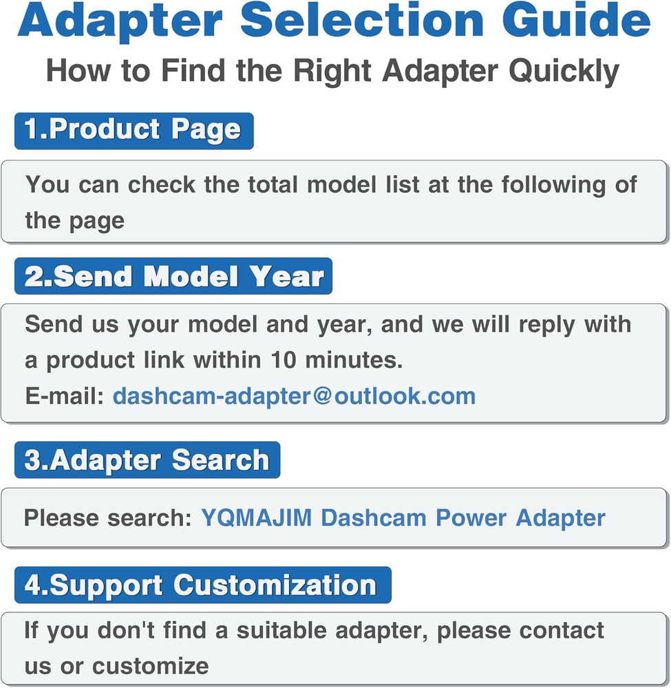 Dashcam Power Adapter,(10P Typee) Compatible with Select Mazda 2017+ CX5, CX9 wi