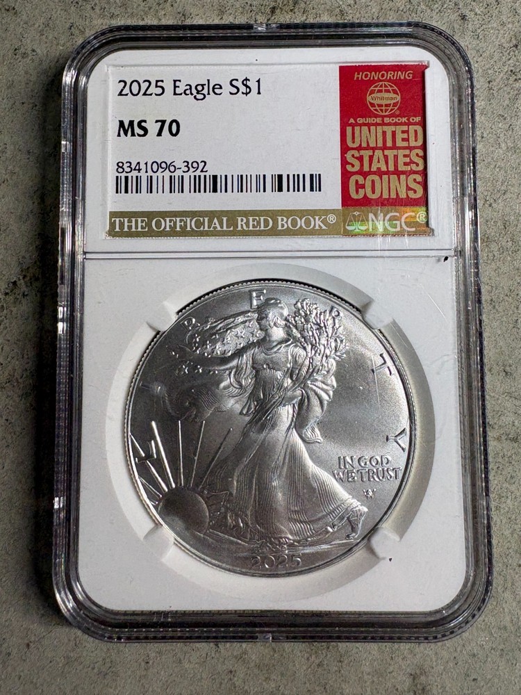 2025 Silver Eagle NGC MS70 "Red Book" Lable