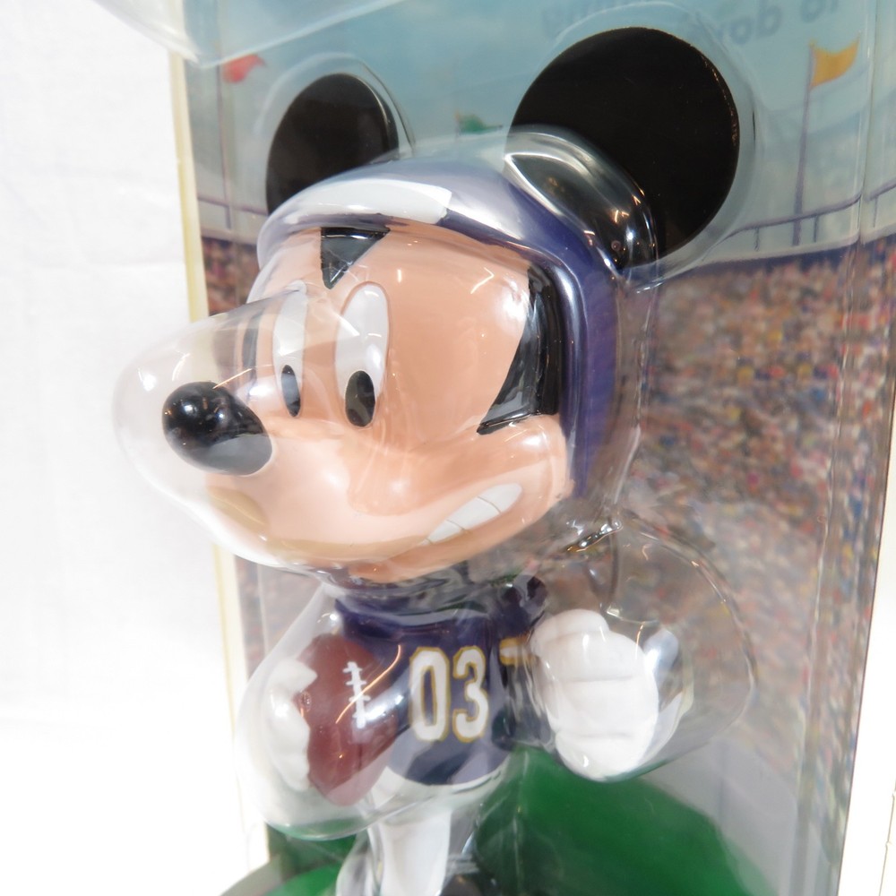 Running Back Mickey Mouse 8" Bobblehead Doll Disney NFL Vikings