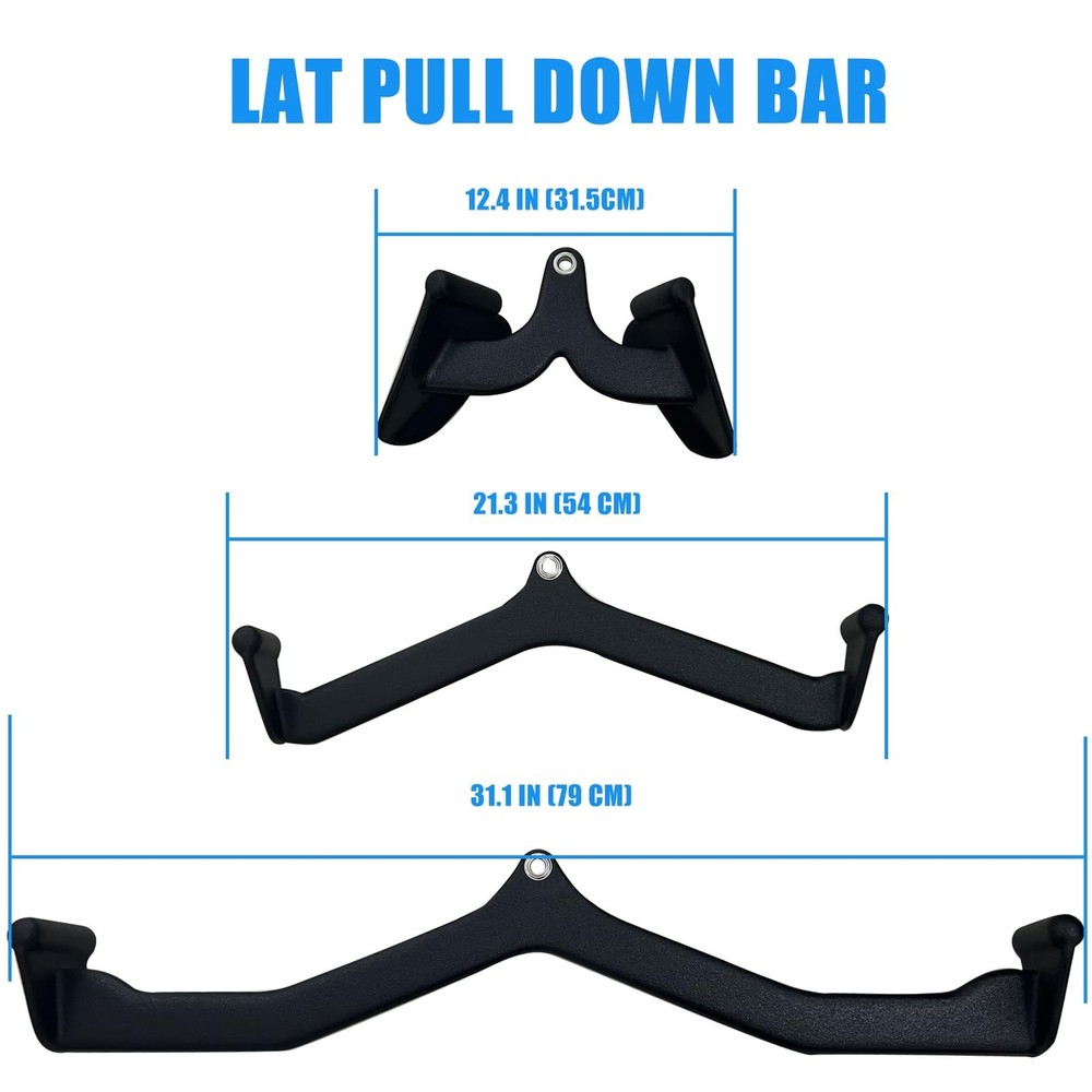 BLUSLM LAT Pulldown Attachments, LAT Bar Cable Machine Attachment,T-bar V-bar...