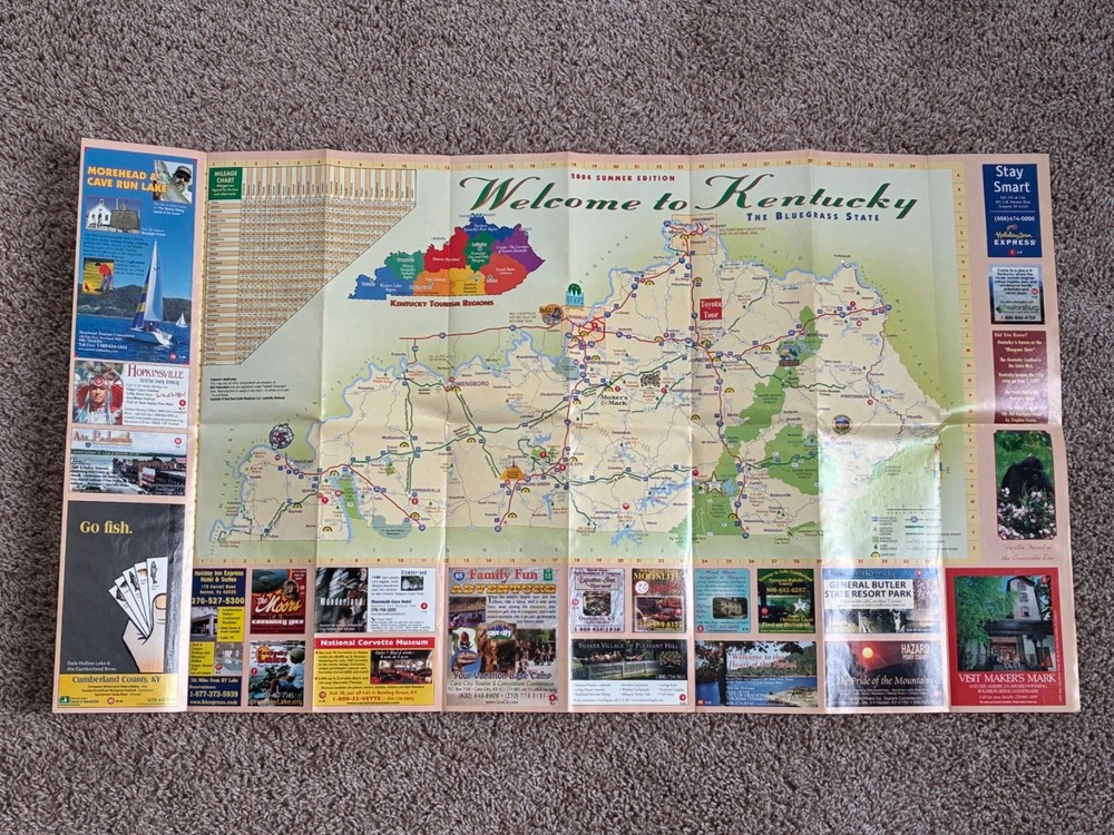KENTUCKY, TOURING & TRAVEL MAP, 2004