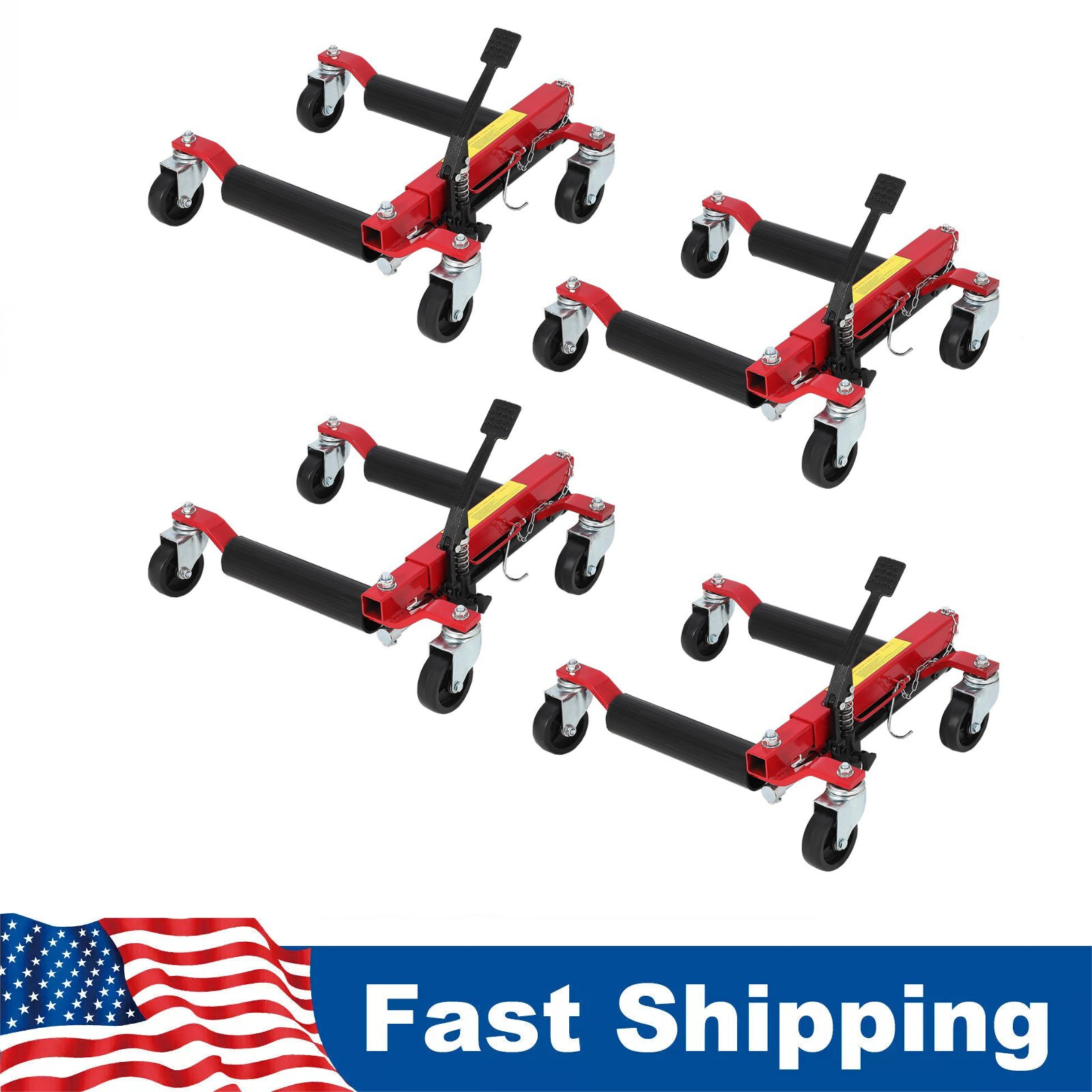 4 PACK Car Wheel Dolly 6000 Lbs Heavy Duty Hydraulic Vehicle Positioning Jacks