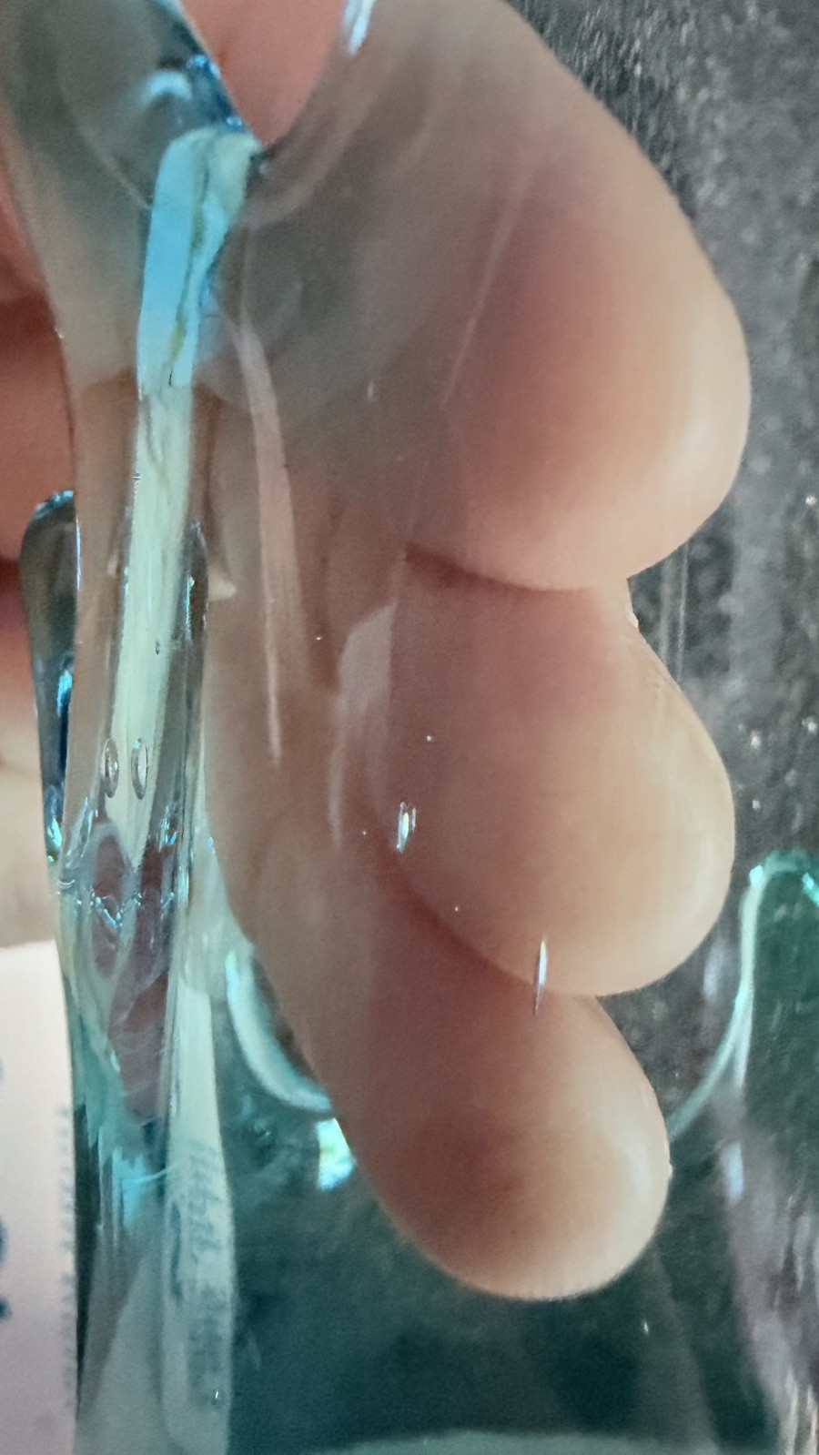 Le Smith peacock 3 toe Glass Vase 16.25”