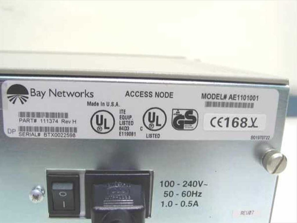 Bay Networks AE1101001 Baystack Access Node PN 111374 Rev H - 19" Rackmount