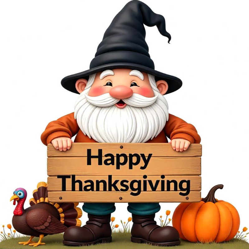 30 Custom Thanksgiving Gnome Personalized Address Labels