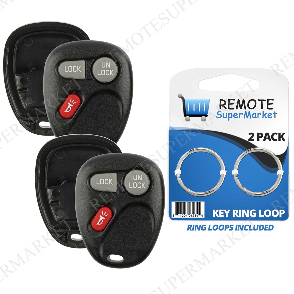 Replacement for Chevy Astro Blazer Silverado 1500 Remote Key Fob Shell Case Pair