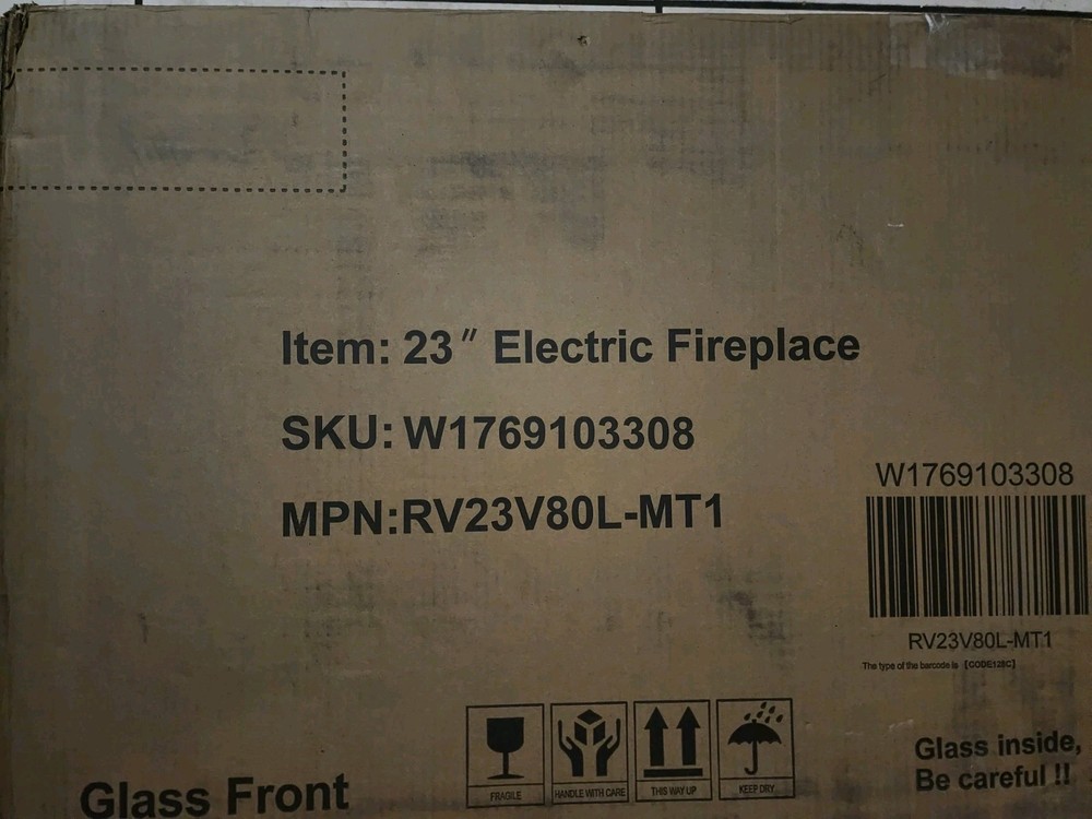 Edendirect 23" Electric Fireplace Insert Log Set & Realistic Flame Remote Contro