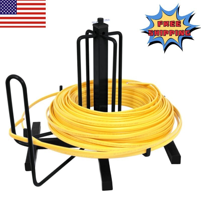 Wire Spooler Spool Cable Reel Dispenser Floor Rack Stud Mounted Electrician New