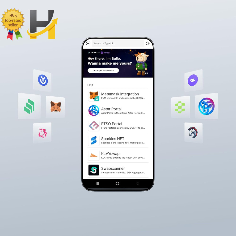 DCENT Biometric Cold Wallet – Your Keys Your Cryptos – Fingerprint