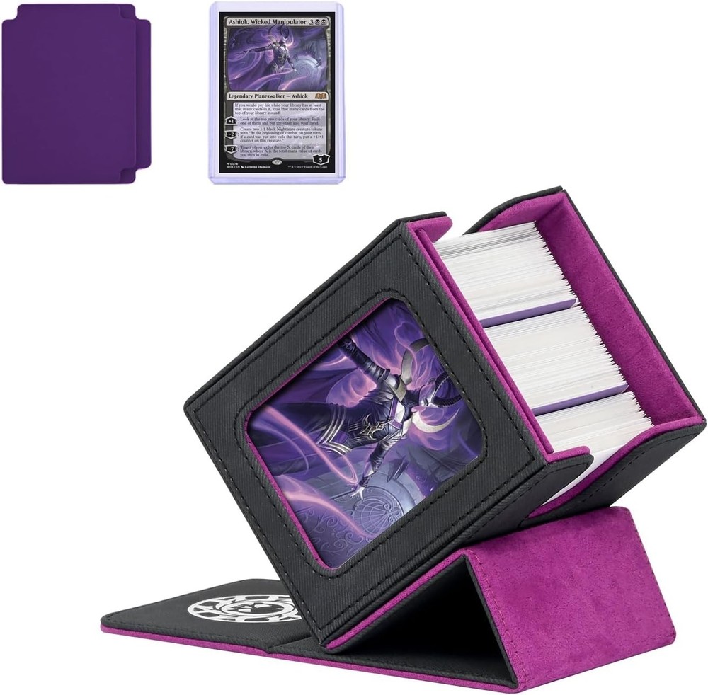 MTG Deck Box for Commander Display,Card Deck Box Fits 100 Double Sleeved Cards,