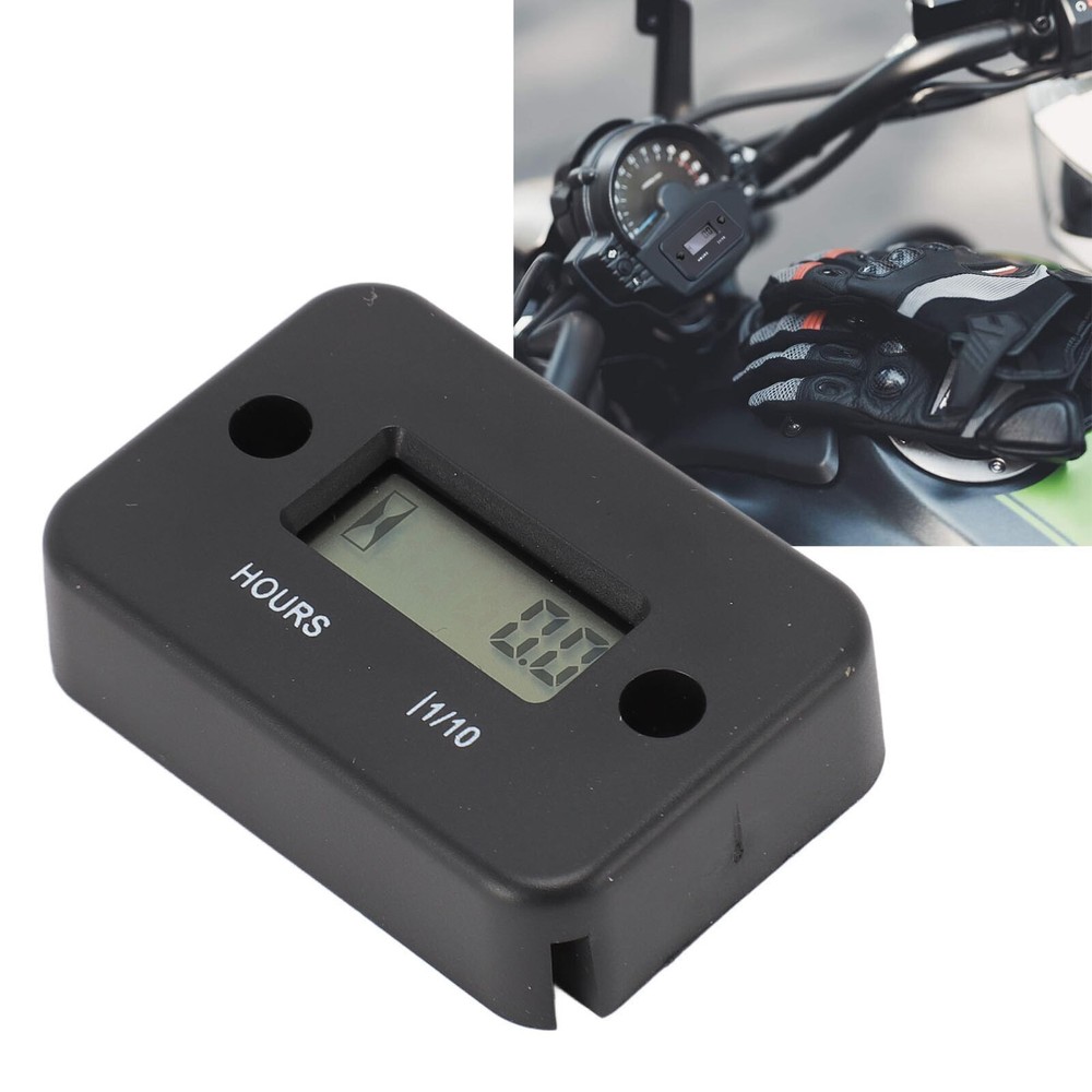 Digital Hour Meter High Accuracy LCD Display Mini Waterproof Engine Hourmeter