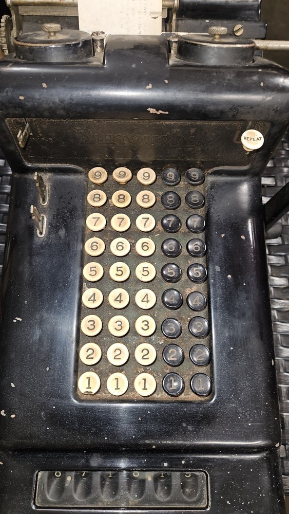 Antique 1898 Burroughs Hand Crank Adding Machine Calculator Working Untested