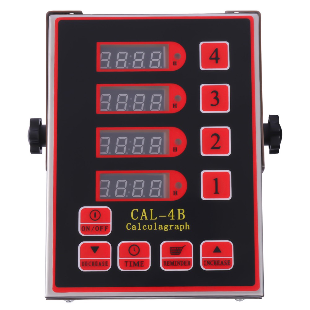 4-Channel Kitchen Timer for Commercial Restaurant Countdown Timer Large Digital