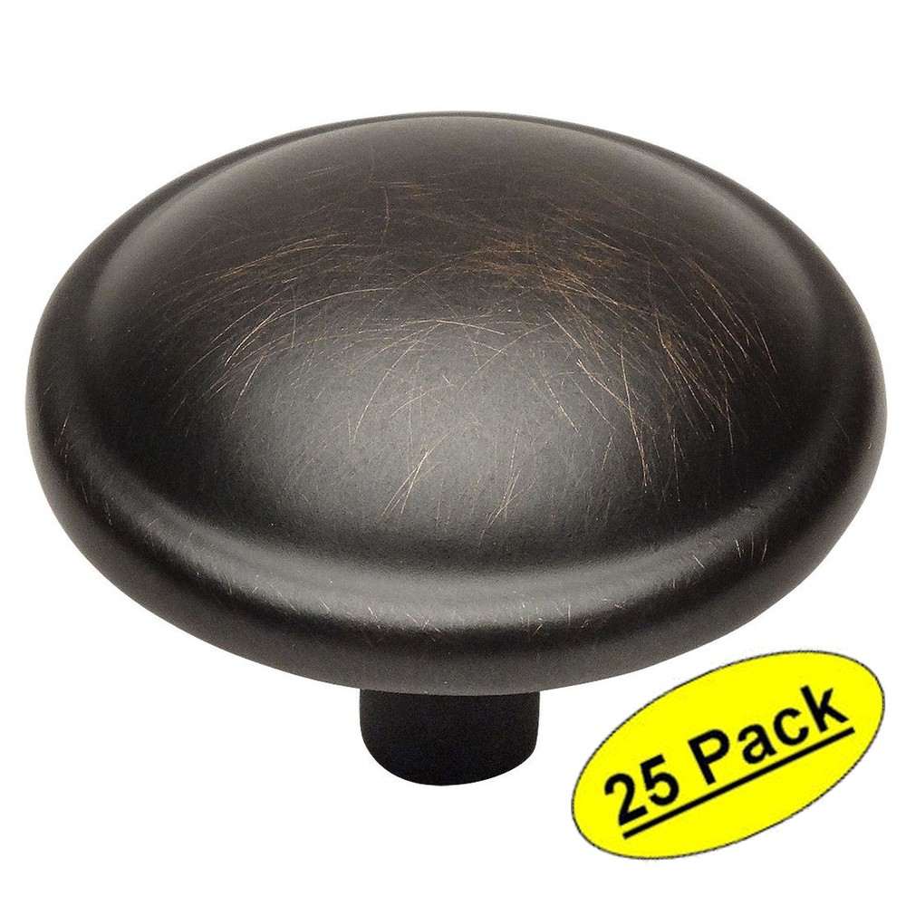 *25 Pack* Cosmas Cabinet Hardware Oil Rubbed Bronze Round Cabinet Knobs #4617ORB