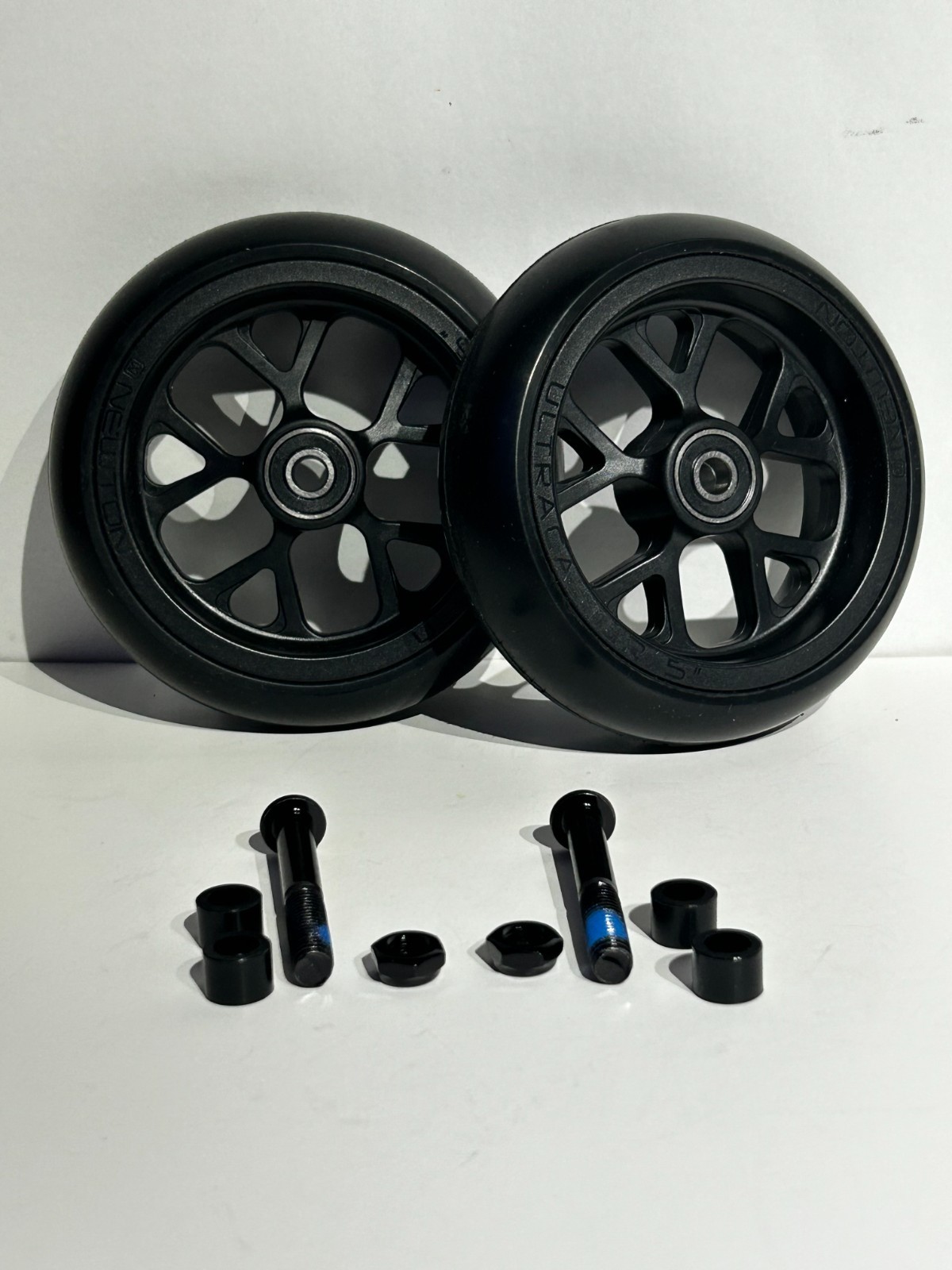 CasterWheelsNewton Ultracasters 5"x1.5"Bearing ID 5/16"InlcludesAxlesNutsSpacers