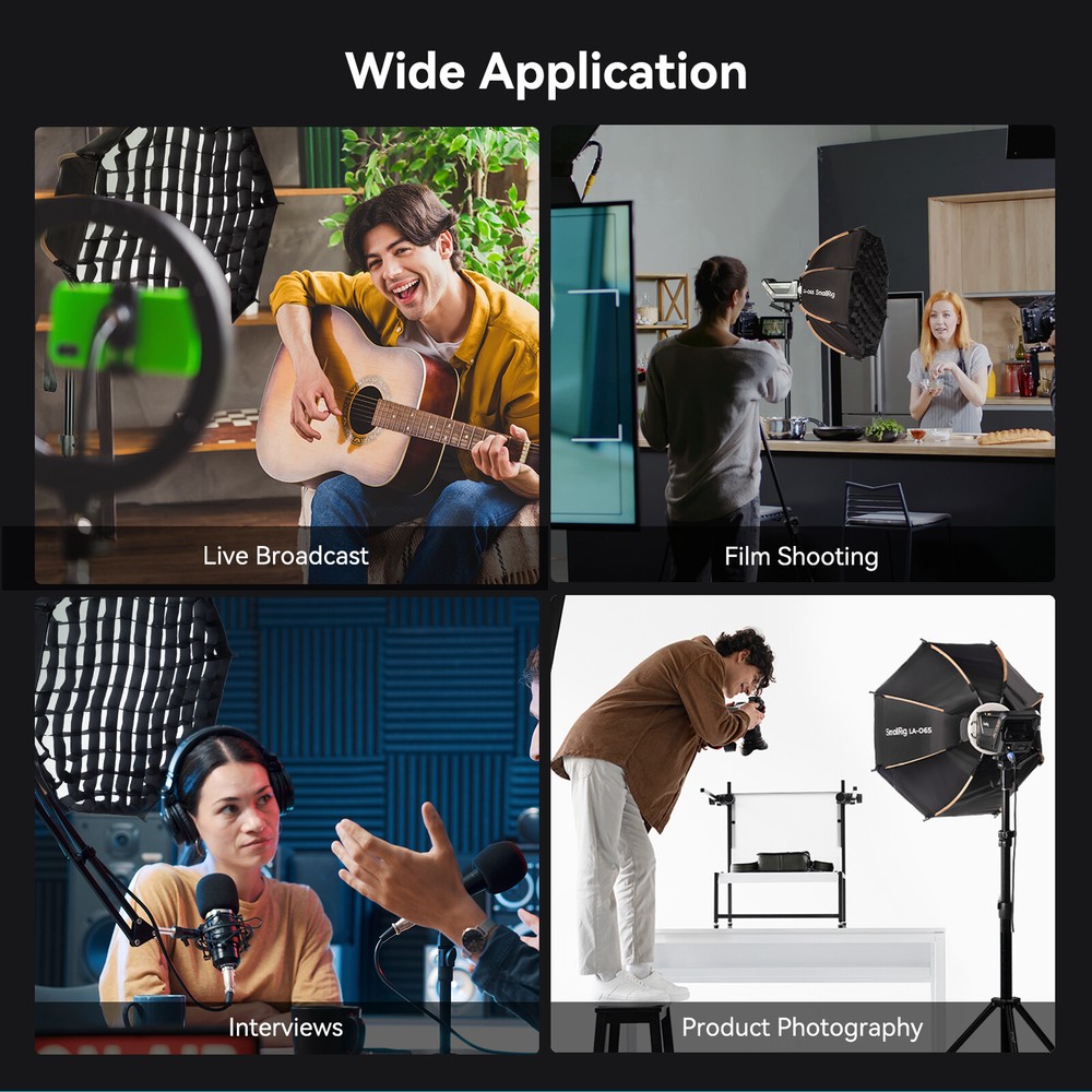 SmallRig Camera LA-O65 Octagonal Softbox, 65cm/25.6in Quick Release Softbox 4874