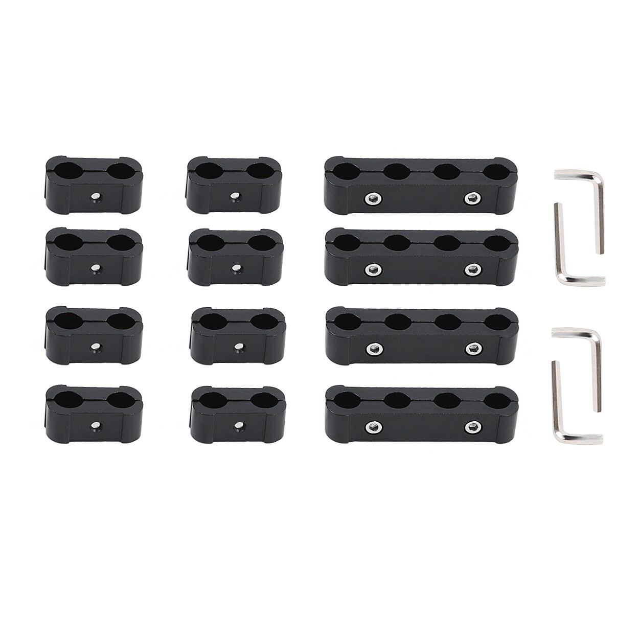 12Pcs Engine Spark Plug Wire Separator Divider Suit Fits For 8mm 9mm 10mm Black