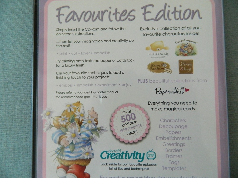 DOCRAFTS Digital Designer CD-Rom FAVOURITES EDITION 500 Printable Elements